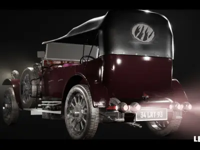 Driveable Classic Car - Rigged - Customizable  Low-poly 3D model