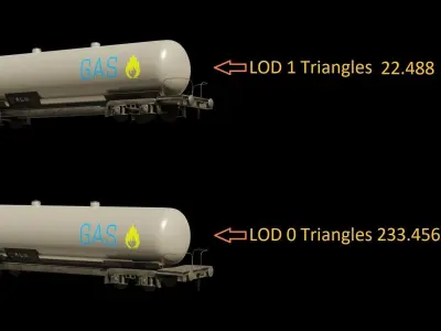 Realistic wagon model 3D optimized UE4 textures 4K Low-poly 3D model