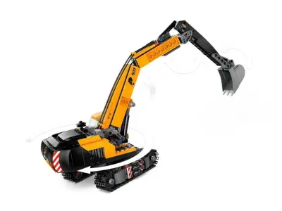 PixelBricks3D - LEGO Yellow Construction Excavator  3D print model