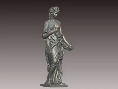 Classical Woman Statue 3D print model