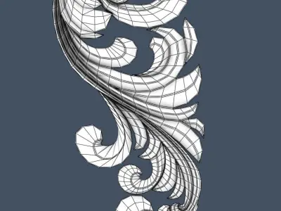 Decorative Scroll 3D model buy