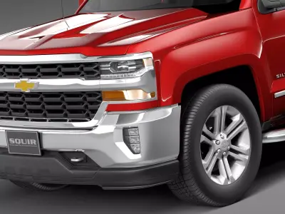 Chevrolet Silverado Double Cab CG 2016 3D model