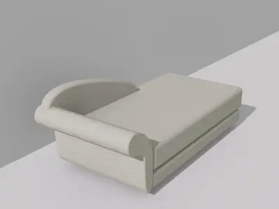 Modern Sofa Low-poly 3D model 5