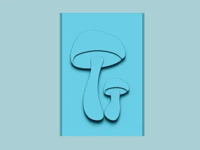 Stamp 46 - Mushrooms - Fondant Decoration Maker Toy 3D print model