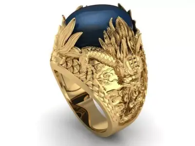 ring Dragon 3D print model