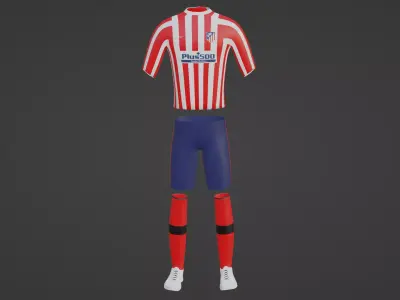 Atletico Madrid Sportwear Low-poly 3D model