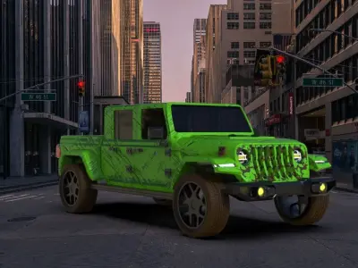 Jeep Wrangler Low-poly 3D model