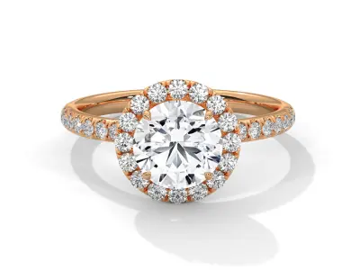 solitaire ring with detail images and 360 render videos 70 3D print model