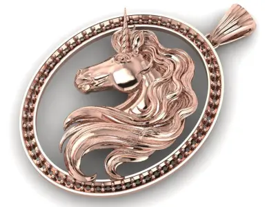 HORSE pendant 3D print model