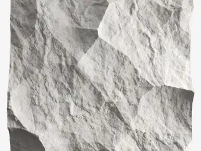 84-RockPanel piece of rock on wall 3D model