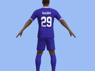 T-P Rigged Salem Al-Dawsari Al-Hilal 3D model