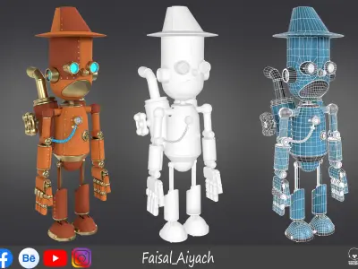 Robot Vivo 2V Low-poly 3D model