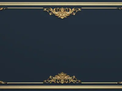 Plaster decorative frame 3D model 03 3D model