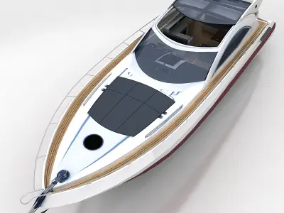 luxury yacht 1 Low-poly 3D model
