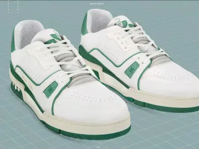 Louis Vuitton Trainer fashion sneaker 3D model
