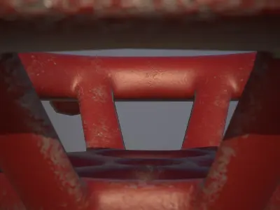 Red Valve Low-poly 3D model