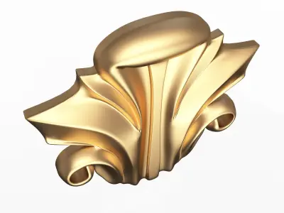 Corbel Carved 02 Low-poly 3D model