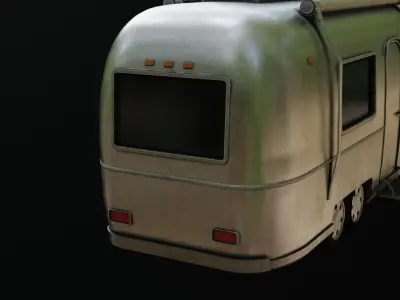 Dirty Apocalyptic Airstream Camper 3D model