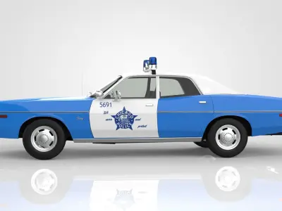 Plymouth Fury Police 1977 3D model