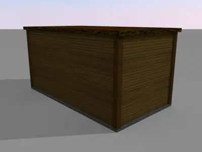 Log Cabin Low-poly 3D model
