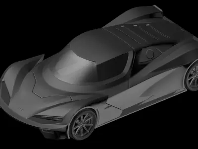 KTM X-Bow GT4 3D Print Model Low-poly 3D model