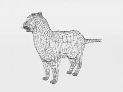 Cat Mammal Low-poly 3D model