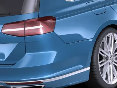 Volkswagen Passat Variant R-line 2015 VRAY 3D model