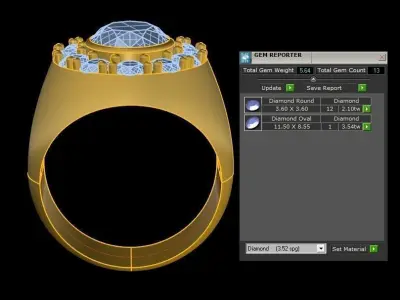 Man Ring 2020 normal for wear in any party R31 3D model