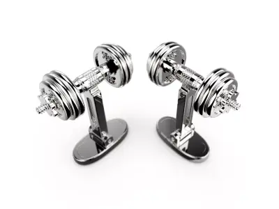 110624 CL Dumbbells cufflinks 3D print model
