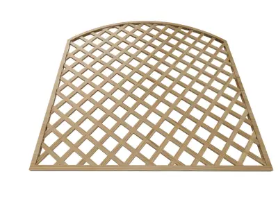 Arc wooden fence trellis for garden Low-poly 3D model