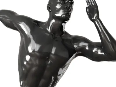 Sculptures man and woman wall decor 3D model