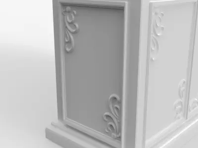 Luxury Reception Counter Desk 1 3D model