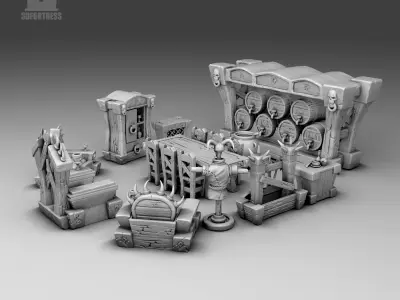 Furniture for the tavern 3D print model