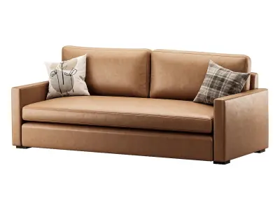 Benjara 86 Inch Fabric Upholstered Sofa 3D model