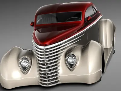 F37 5-Window Coupe Street Rod 3D model