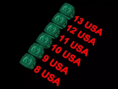 Royal Lion Head Signet Ring with Rampant Lion Sides 3D print model