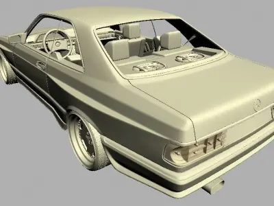 Mercedes 126 SEC AMG WIDEBODY 3D model