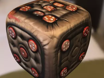 Dice Seat plush Low-poly 3D model