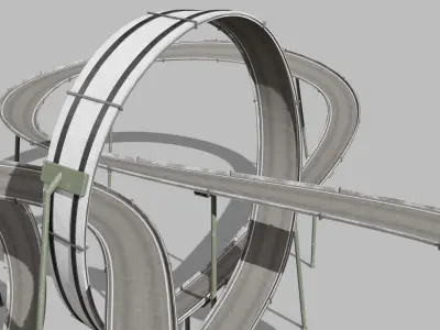 Acrobatic Track Low-poly 3D model