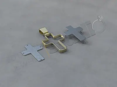 Russian luxury Cross multi parts 3d model 3D print model