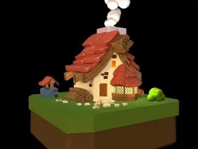 Cartoon house Free 3D model