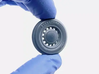 15x5 Artillery 555 Wheel Firestone 560-15 Tire 3D print model