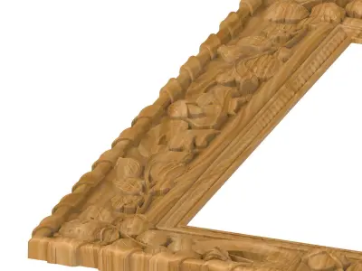 Carved picture frame STL 3D model 27