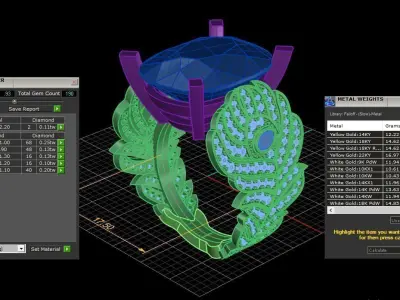 Peacock ring 3D model