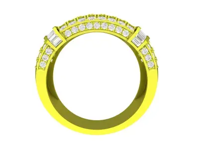 Luxury Korean Style Diamond Men Ring 7394A 3D print model