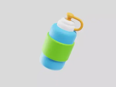 Sports Water Bottle Tennis 3D model