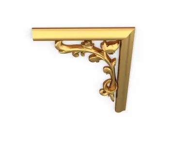 Classic carved corner decor ornament 364 3D model