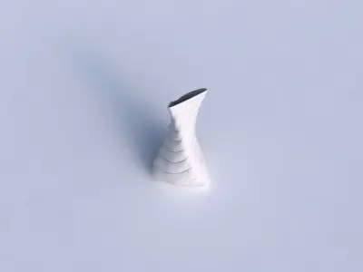 Vase twist puffy tappered triangle with distorted horizontal ... 3D print model