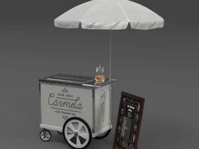 Food truck carmela Ice cream 2 3D model