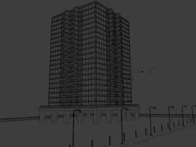 Multistoried Building 3D model 3D model